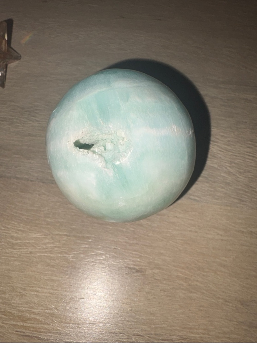 Light blue larimar Gemstone Sphere